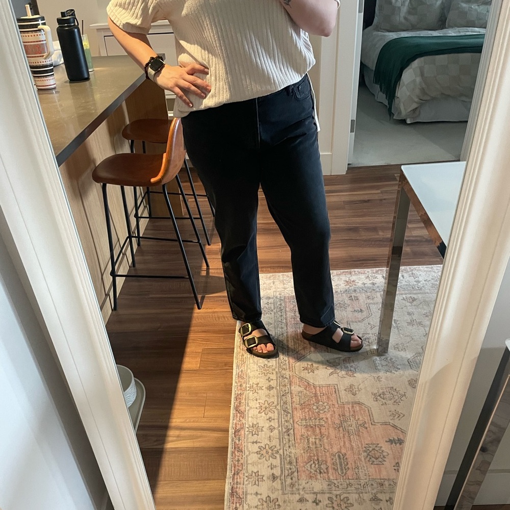 Agolde Black Straight Leg Jeans